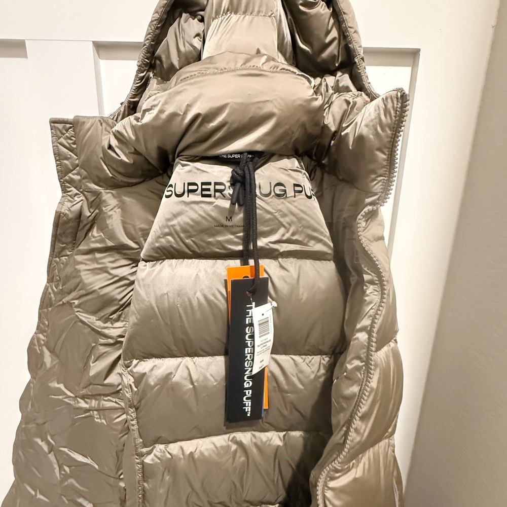 Aritzia Super Snug Super Puff Modern Taupe Puffer Coat Medium DISCONTINUED - Picture 7 of 8